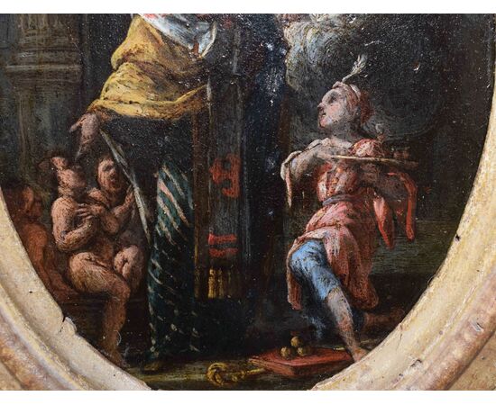 Rame XVII secolo San Nicola di Bari con la Vergine e il Bambino