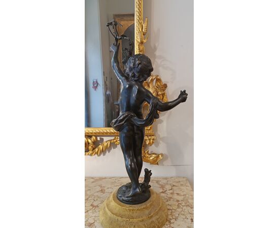 STATUETTA IN BRONZO DIONISO BAMBINO MOREAU FINE XIX SECOLO