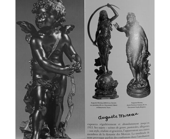 STATUETTA IN BRONZO DIONISO BAMBINO MOREAU FINE XIX SECOLO