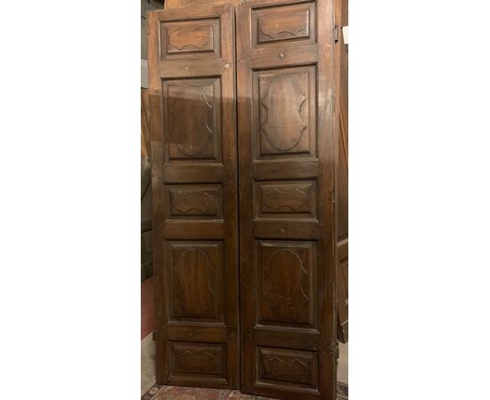  PTI742 - Porta da interno in noce, luce cm L 98 x H 215 