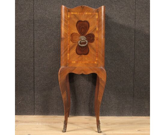 Genoese bedside table in inlaid wood from the 20th century