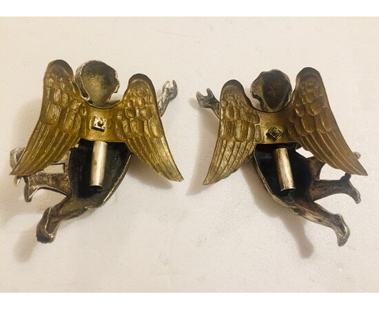 PAIR OF ANGELS IN FLIGHT - XIX SEC.     