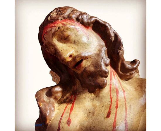 CHRIST IN POLYCHROME WOOD - XVII CENTURY.     