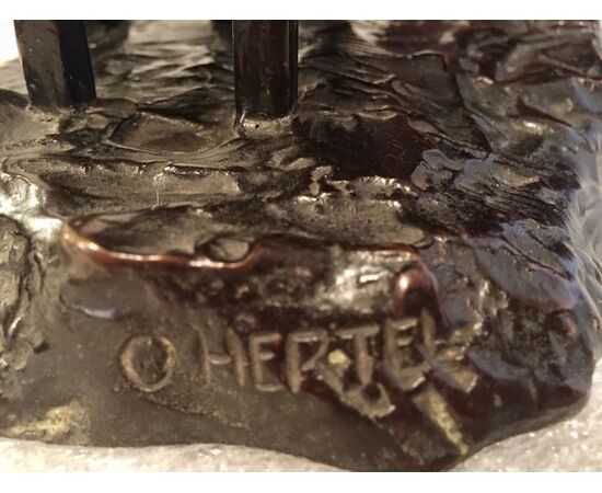 BRONZE SIGNED &quot;O. Hertel &quot;     