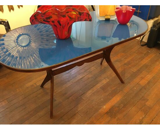 Table with glass top     