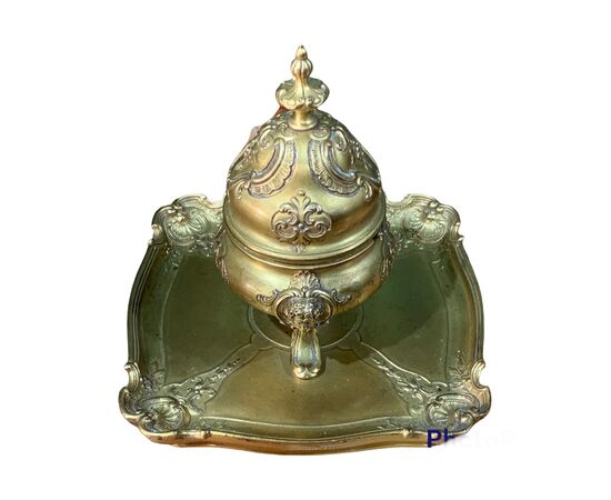 BRONZE INKWELL BY F. BARBEDIENNE - 19th CENTURY     