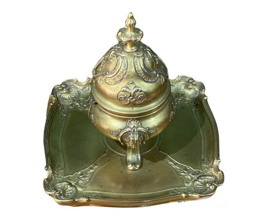 BRONZE INKWELL BY F. BARBEDIENNE - 19th CENTURY     