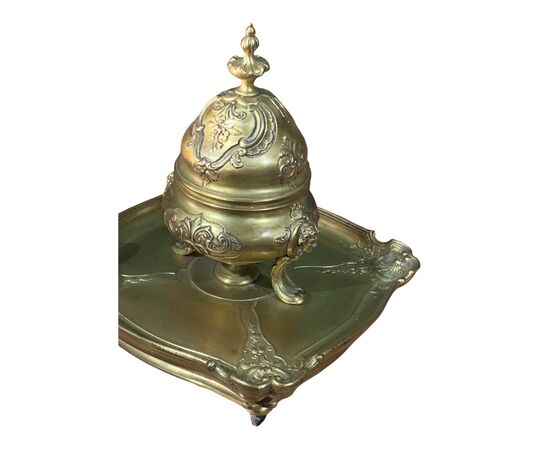 BRONZE INKWELL BY F. BARBEDIENNE - 19th CENTURY     