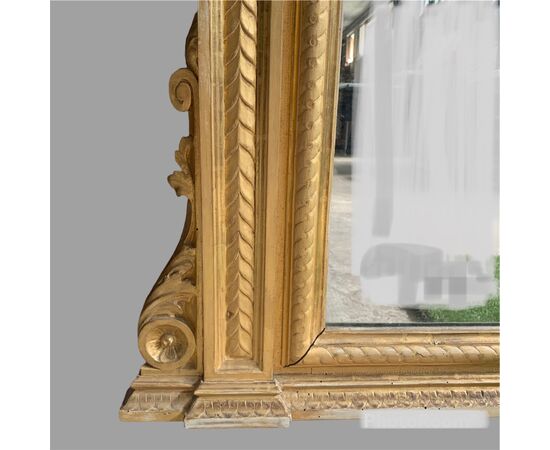 LARGE PAIR OF GOLDEN WOOD MIRRORS - LUIGI FILIPPO (19th century)     