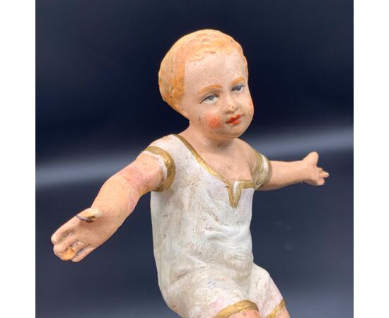 BABY JESUS IN POLYCHROME PLASTER - NAPOLEON III     