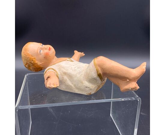 BABY JESUS IN POLYCHROME PLASTER - NAPOLEON III     