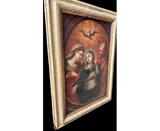 Quadro, Dipinto, olio su tela “SACRA FAMIGLIA” - XVII sec. 