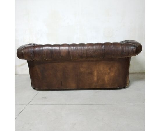 Antica coppia di sedute chesterfield club