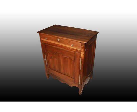 Piccola credenza credenzino stile Provenzale francese di metà 1800 in legno di rovere