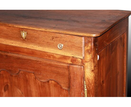 Piccola credenza credenzino stile Provenzale francese di metà 1800 in legno di rovere