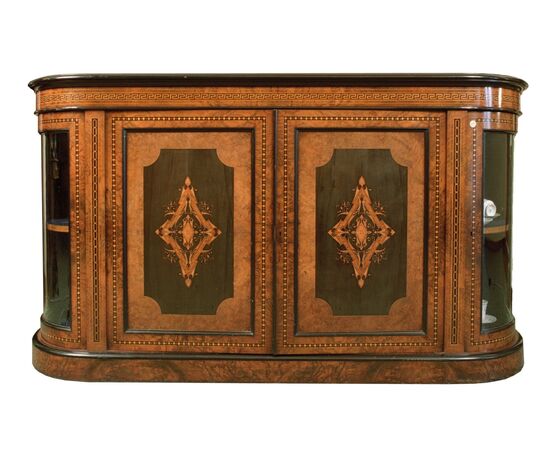 Antico servante credenza francese del 1800 in noce a due ante