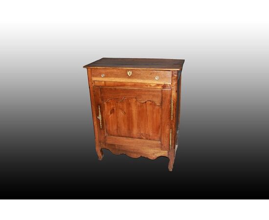 Piccola credenza credenzino stile Provenzale francese di metà 1800 in legno di rovere