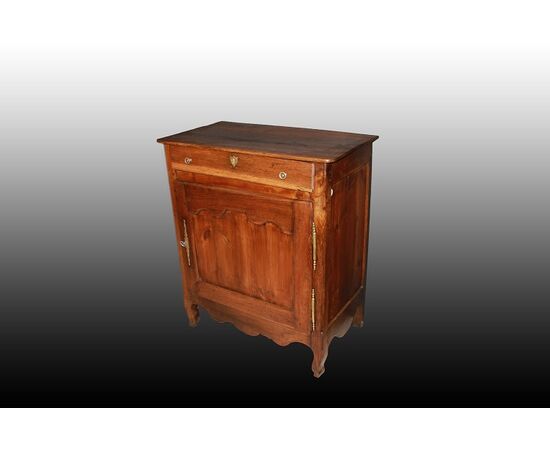 Piccola credenza credenzino stile Provenzale francese di metà 1800 in legno di rovere