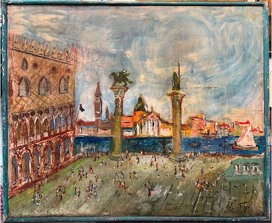 Piazzetta San Marco, olio su tavola 1939