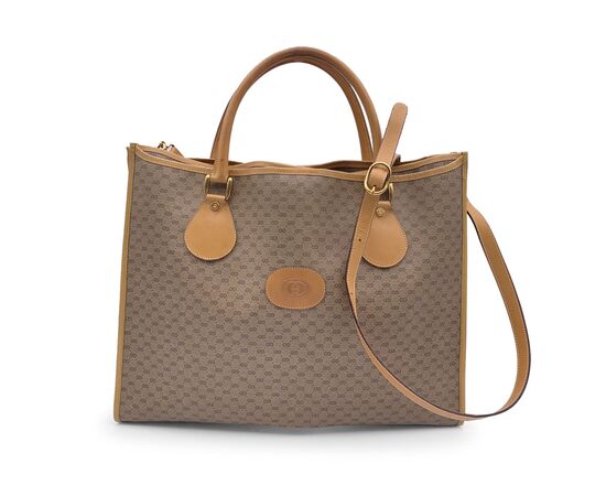 GUCCI Borsa Shopper Vintage in Tela Col. Beige L