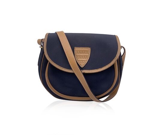 GHERARDINI Borsa a Tracolla Vintage in Tela Col. Blu S