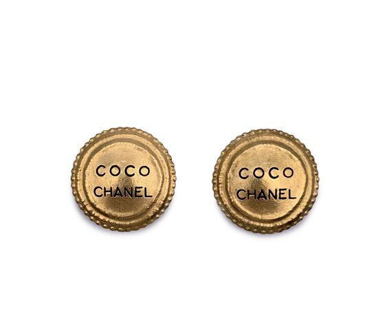 CHANEL Orecchini Vintage in Metallo Col. Oro