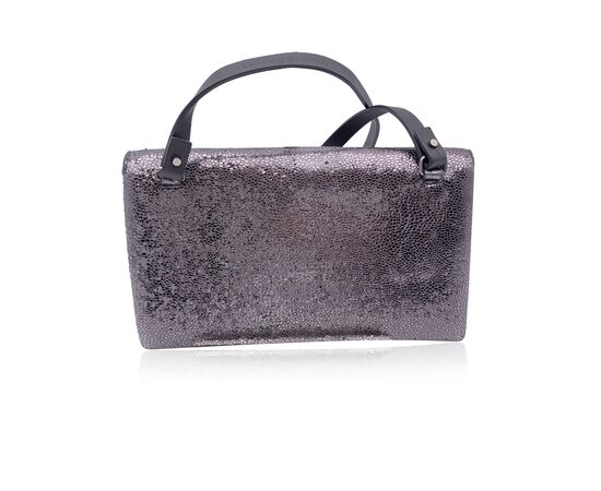 BRUNELLO CUCINELLI Borsa a Tracolla in Pelle Col. Argento S