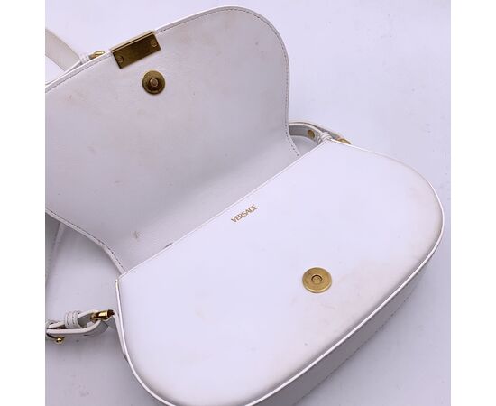 VERSACE Borsa a Tracolla in Pelle Col. Bianco Greca Goddess S