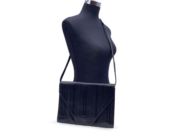 GIANNI VERSACE Borsa a Tracolla Vintage in Pelle Col. Nero M