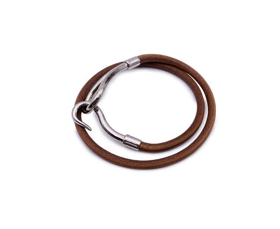 HERMES Bracciale in Pelle Col. Marrone Jumbo Hook