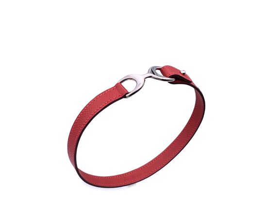 HERMES Bracciale in Pelle Col. Rosso Pavane