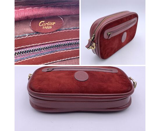 CARTIER Pochette Vintage in Camoscio Col. Bordeaux S