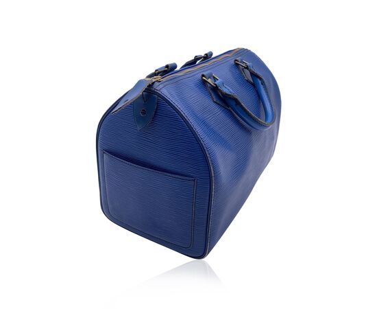 LOUIS VUITTON Borsa a Mano in Pelle Col. Blu Speedy M