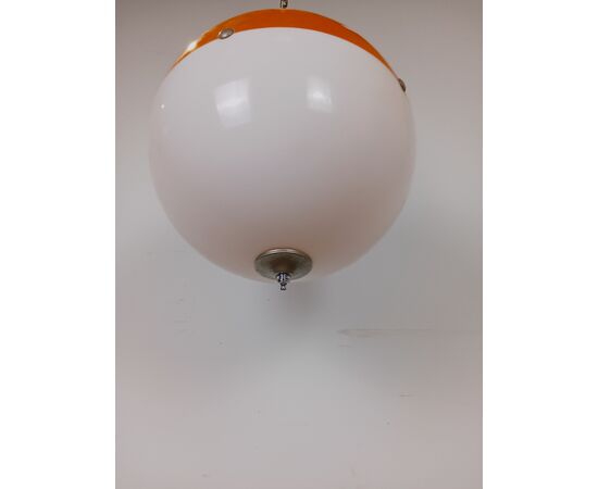 Lampadario vintage a sfera - materiale plastico - modernariato - anni 60-70