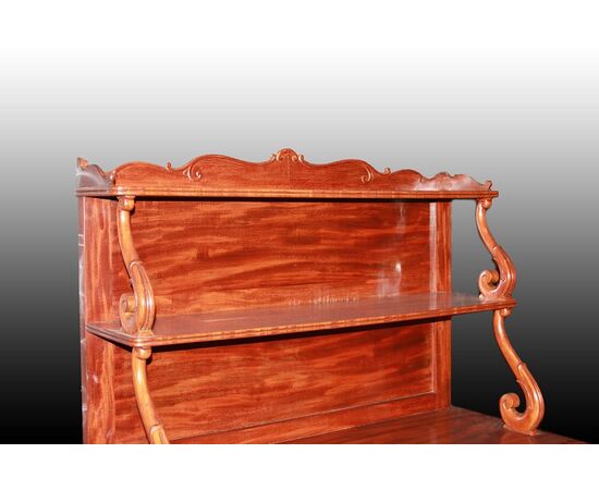 Credenza sparecchiatoio francese del 1800 stile Luigi Filippo in legno di mogano