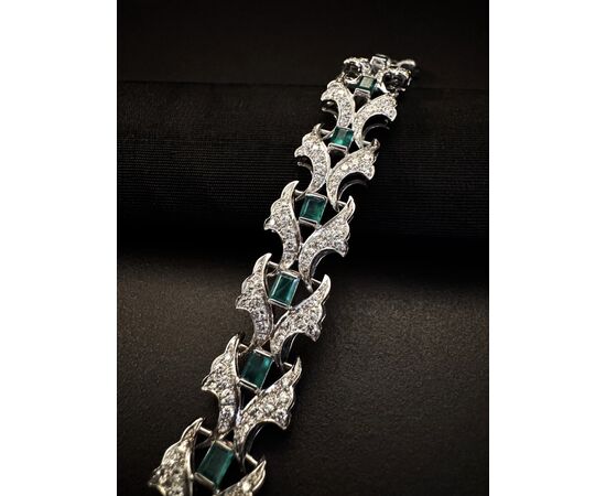 Bracciale  con Smeraldi  3.5 ct  e  Diamanti  7  ct. 