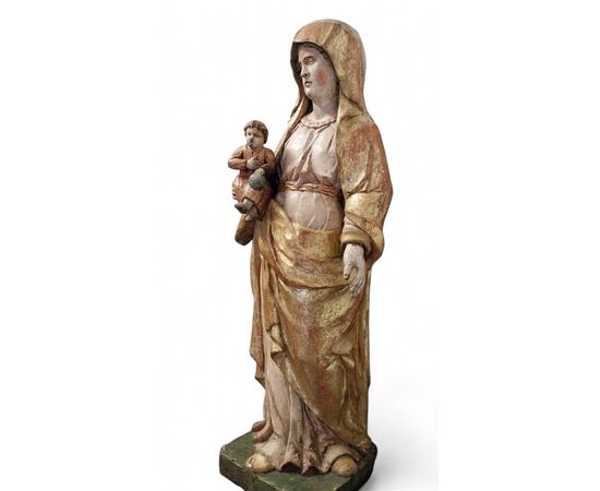 Madonna con Bambino, scultura in legno