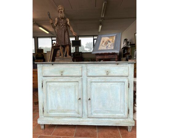 Credenza dipinta con piano scrittoio