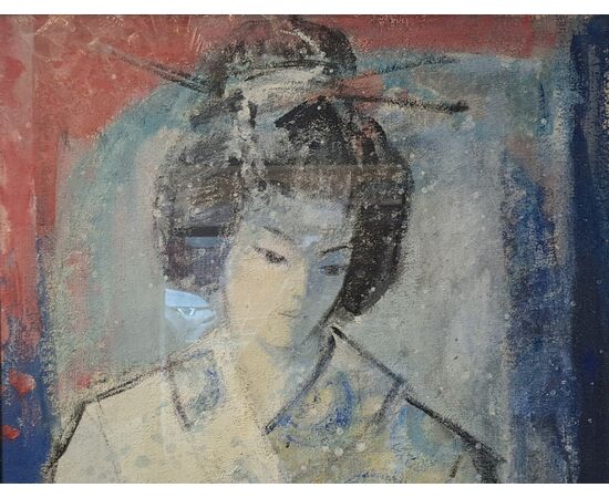 " MADAMA BUTTERFLY" - OLIO SU TELA - PIERO NARDI ( BUTI 1938 -   )