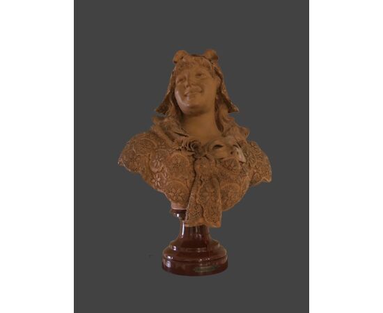 SCULTURA IN TERRACOTTA  FIRMATA " DOM.VAN DEN BOSSCHE "