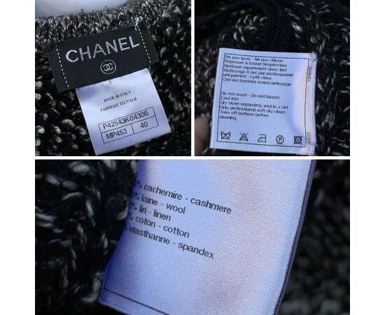 CHANEL Maglione in Cashmere Col. Grigio 44