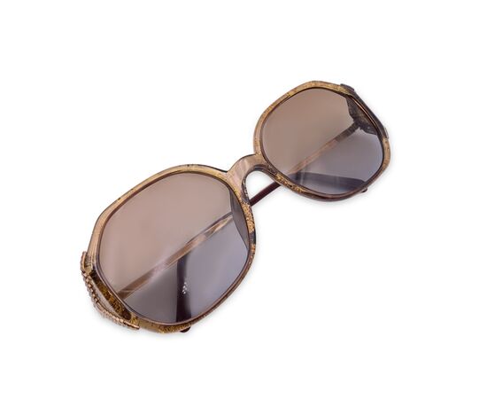 CHRISTIAN DIOR Occhiali da Sole Vintage in Acetato Col. Beige 2527