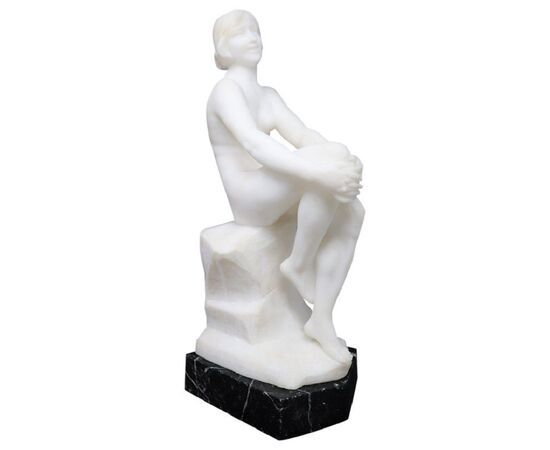 Nudo di giovane donna, scultura Art Déco in marmo PREZZO TRATTABILE