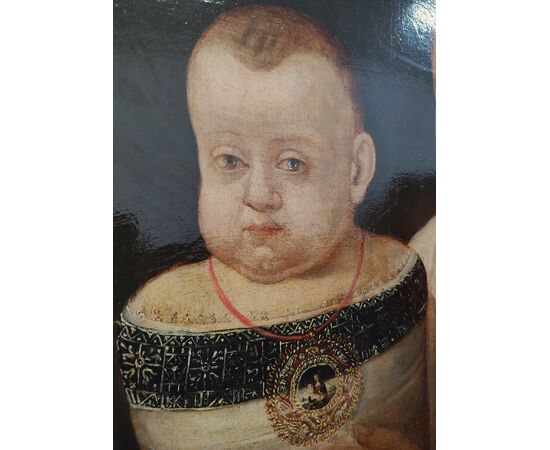 Ritratto di donna con bambino scuola bolognese XVI/XVII secolo
