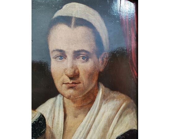 Ritratto di donna con bambino scuola bolognese XVI/XVII secolo