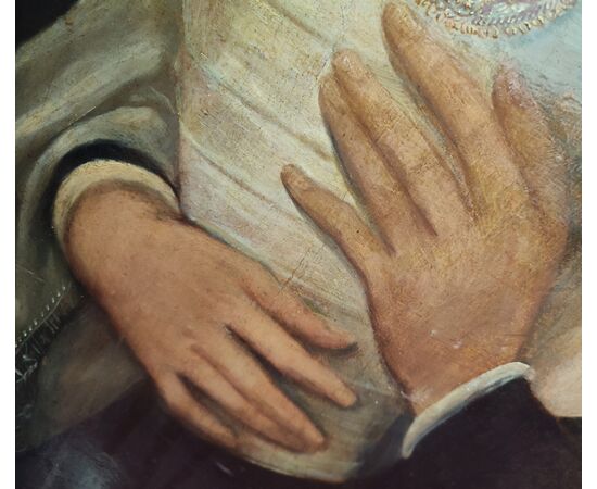 Ritratto di donna con bambino scuola bolognese XVI/XVII secolo