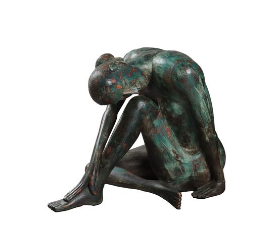 Nudo Femminile Scultura Lignea Oriente XX Secolo