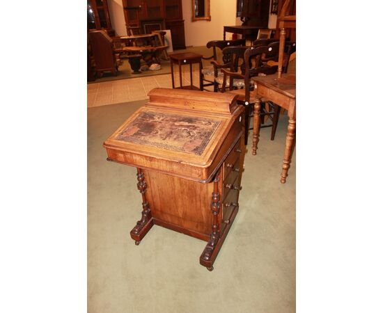 Davenport inglese del 1800 in legno di mogano