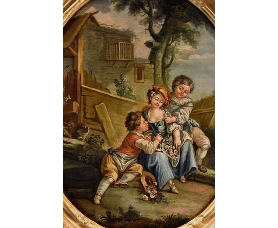 Gioco di fanciulli - Scuola francese di Francois Boucher (Parigi, 1703 - 1770)