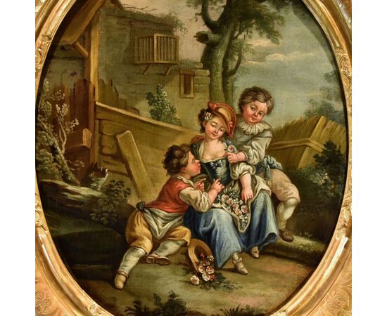 Gioco di fanciulli - Scuola francese di Francois Boucher (Parigi, 1703 - 1770)